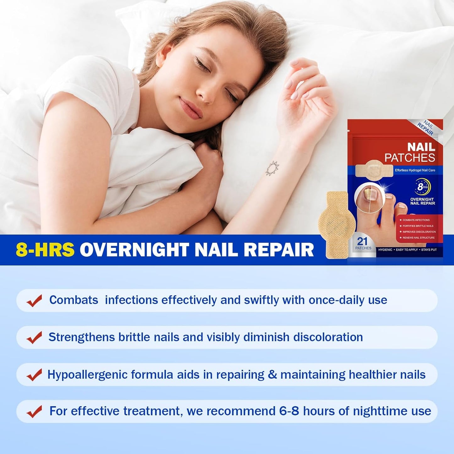 CL™ Overnight Repair Nail Patches (21-Pack)